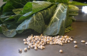 Collards and black-eyed peas, courtesy of Amy Ormand blog: 