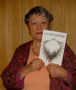Martha King with her copy of Local Knowledge, fall 2014