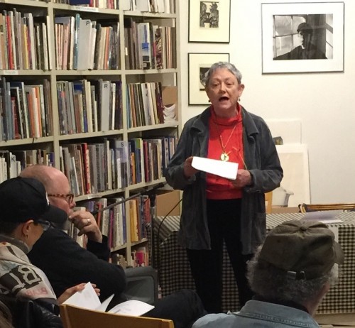 Martha King reading . Photo by Sarah Kaplan.