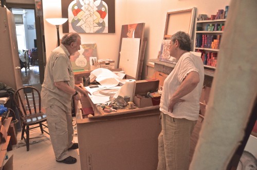 Baz and Martha in the new studio space